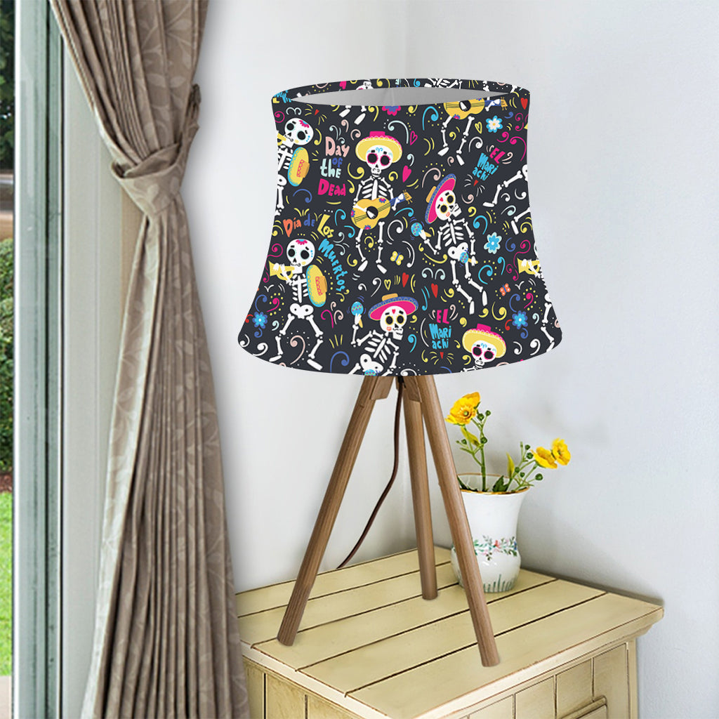 Day Of The Dead Mariachi Skeletons Print Bell Lamp Shade