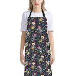 Day Of The Dead Mariachi Skeletons Print Bib Apron With Pocket