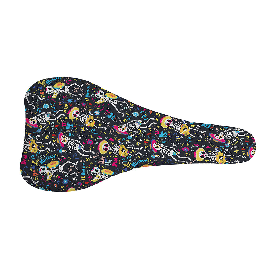Day Of The Dead Mariachi Skeletons Print Bicycle Seat Cover