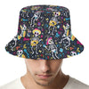 Day Of The Dead Mariachi Skeletons Print Bucket Hat