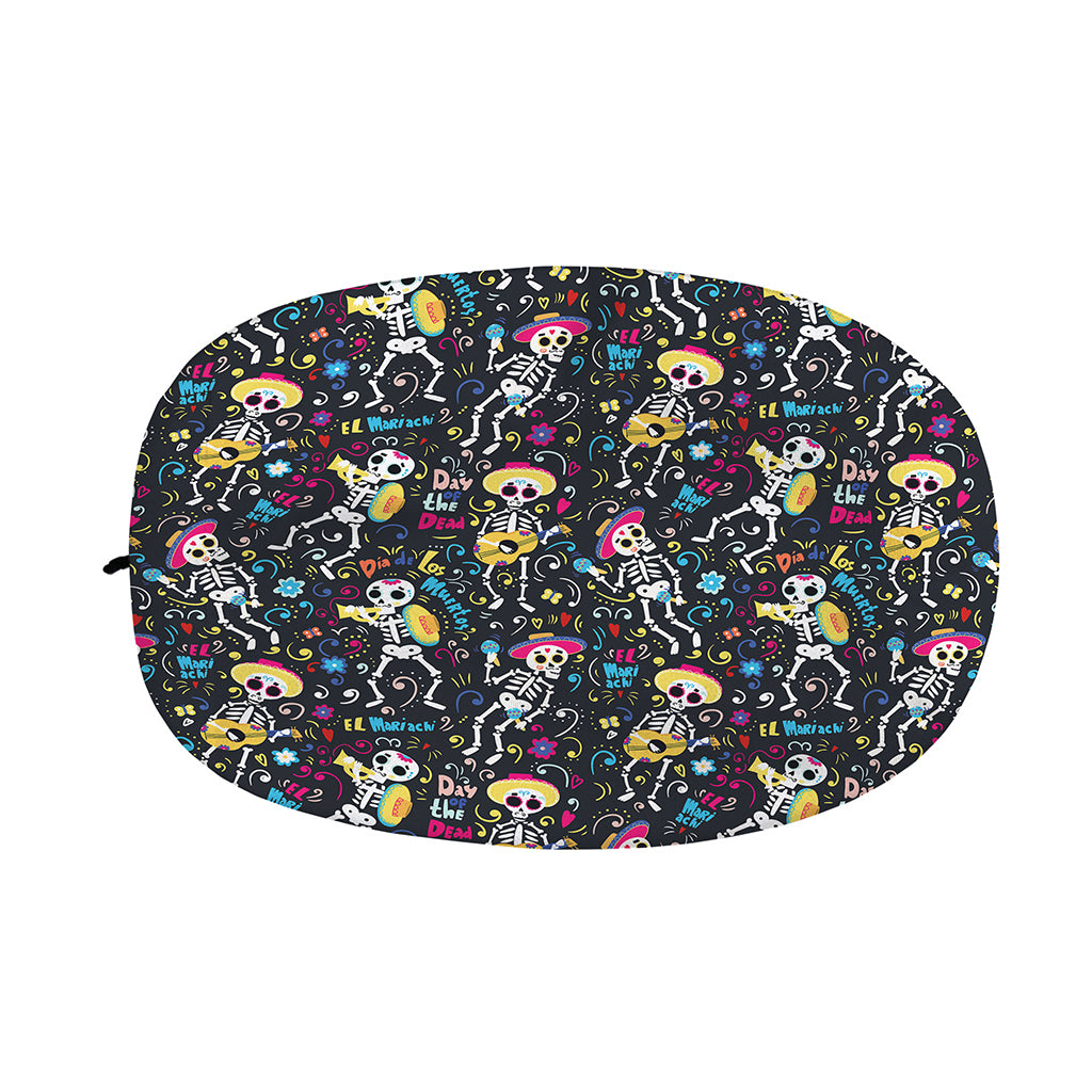Day Of The Dead Mariachi Skeletons Print Car Side Mirror Covers
