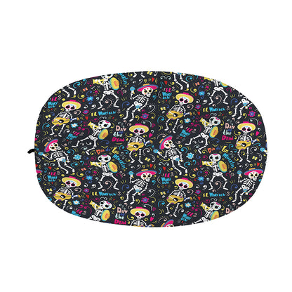 Day Of The Dead Mariachi Skeletons Print Car Side Mirror Covers