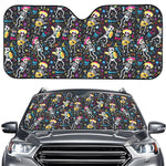 Day Of The Dead Mariachi Skeletons Print Car Windshield Sun Shade