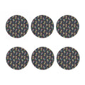 Day Of The Dead Mariachi Skeletons Print Coaster Set