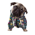 Day Of The Dead Mariachi Skeletons Print Dog Zip Up Hoodie