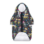 Day Of The Dead Mariachi Skeletons Print Dog Zip Up Hoodie