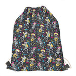 Day Of The Dead Mariachi Skeletons Print Drawstring Bag