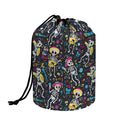 Day Of The Dead Mariachi Skeletons Print Drawstring Makeup Bag