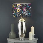 Day Of The Dead Mariachi Skeletons Print Drum Lamp Shade