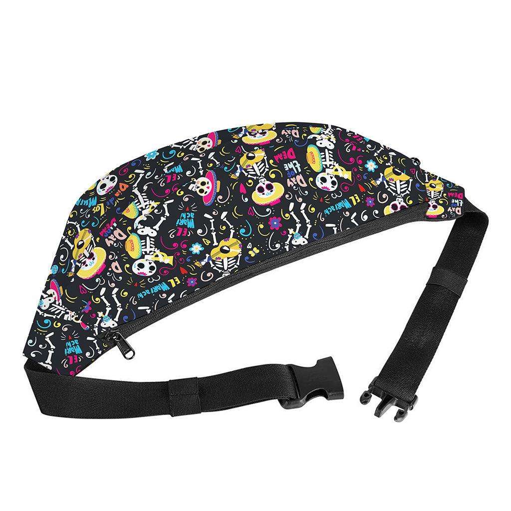 Day Of The Dead Mariachi Skeletons Print Fanny Pack