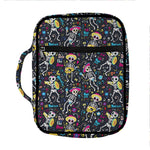 Day Of The Dead Mariachi Skeletons Print Front Pocket Bible Bag