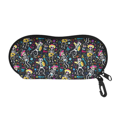 Day Of The Dead Mariachi Skeletons Print Glasses Case