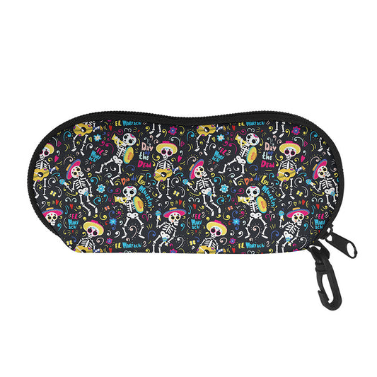 Day Of The Dead Mariachi Skeletons Print Glasses Case