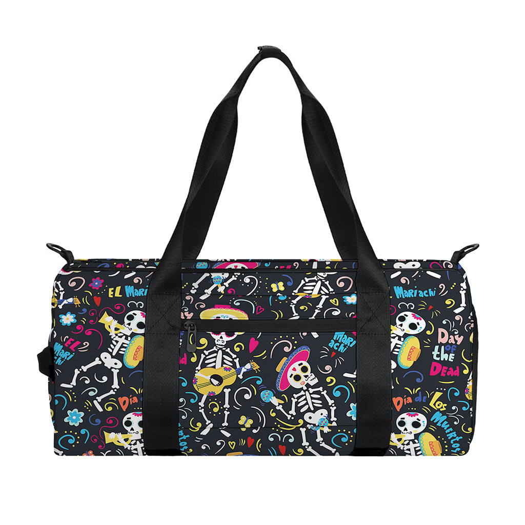 Day Of The Dead Mariachi Skeletons Print Gym Bag