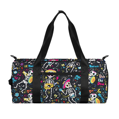 Day Of The Dead Mariachi Skeletons Print Gym Bag