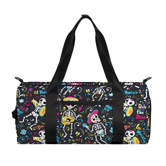 Day Of The Dead Mariachi Skeletons Print Gym Bag