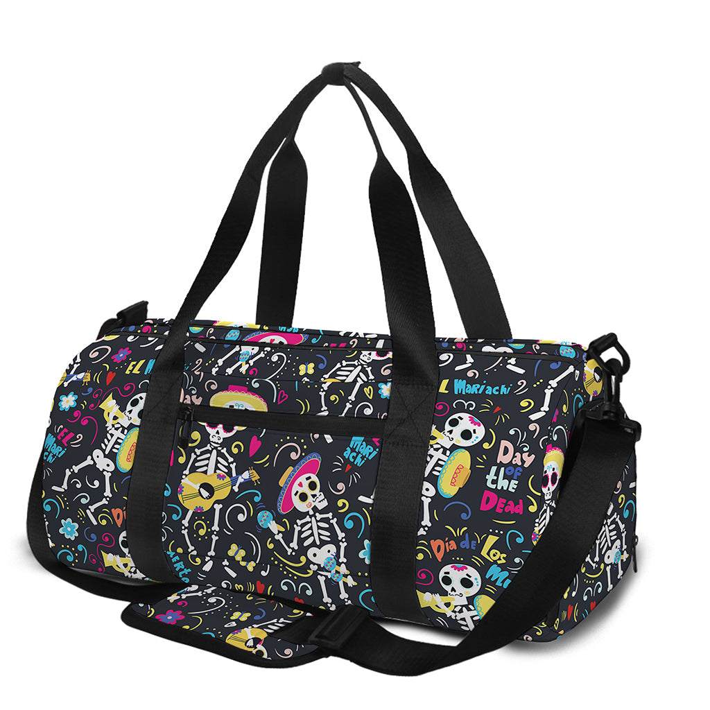 Day Of The Dead Mariachi Skeletons Print Gym Bag