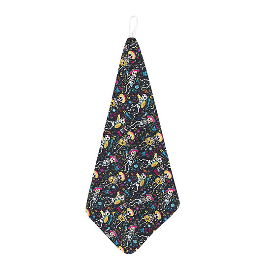 Day Of The Dead Mariachi Skeletons Print Hand Towel