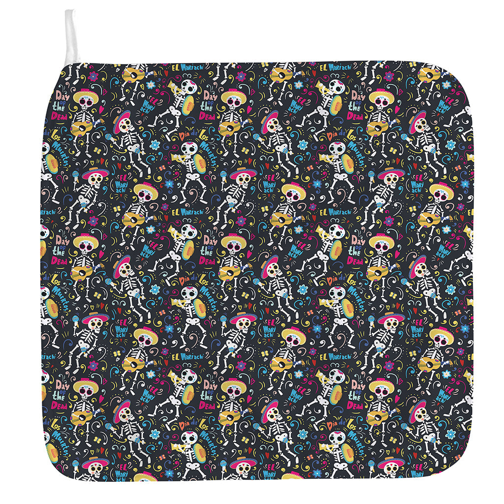 Day Of The Dead Mariachi Skeletons Print Hand Towel