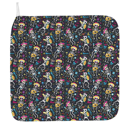 Day Of The Dead Mariachi Skeletons Print Hand Towel