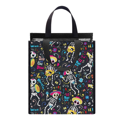 Day Of The Dead Mariachi Skeletons Print Insulated Lunch Tote