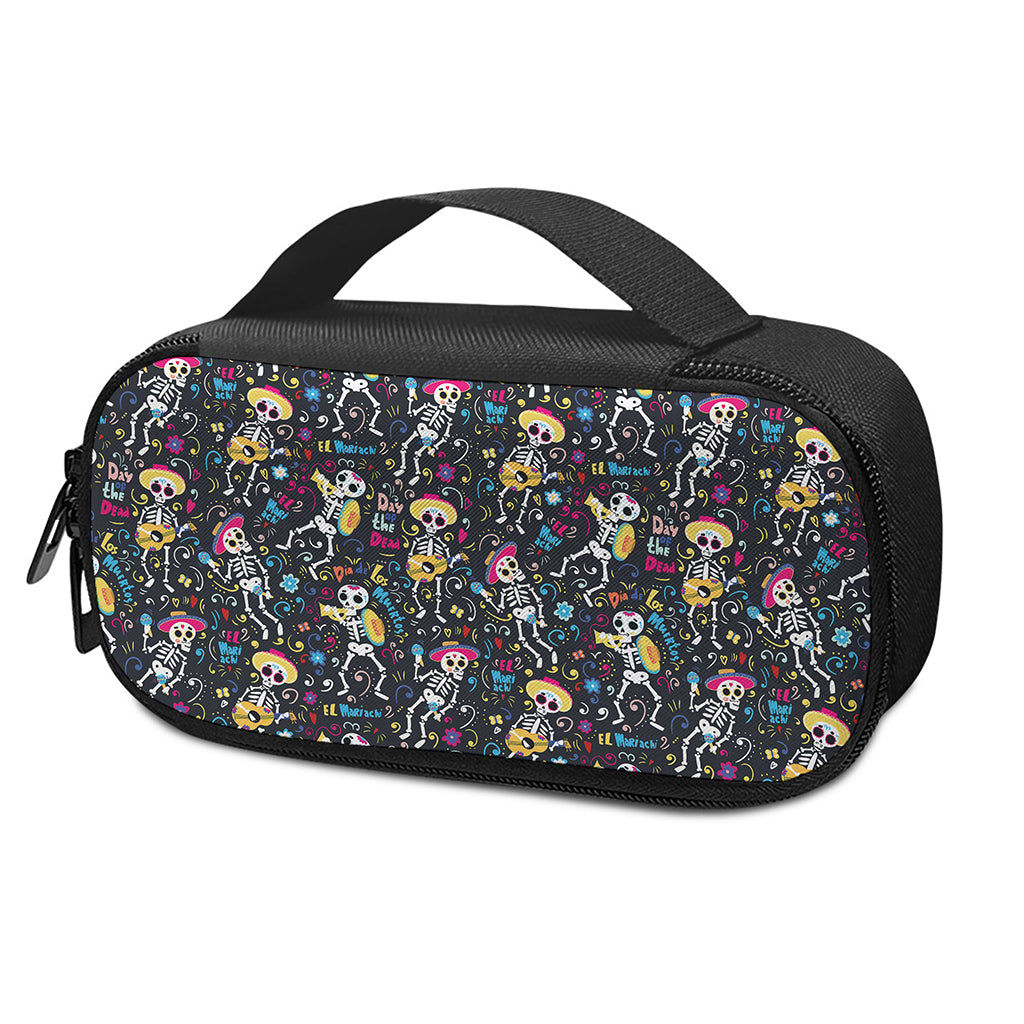 Day Of The Dead Mariachi Skeletons Print Insulin Cooler Travel Case