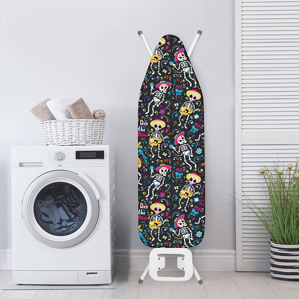 Day Of The Dead Mariachi Skeletons Print Ironing Board Cover