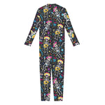 Day Of The Dead Mariachi Skeletons Print Jumpsuit