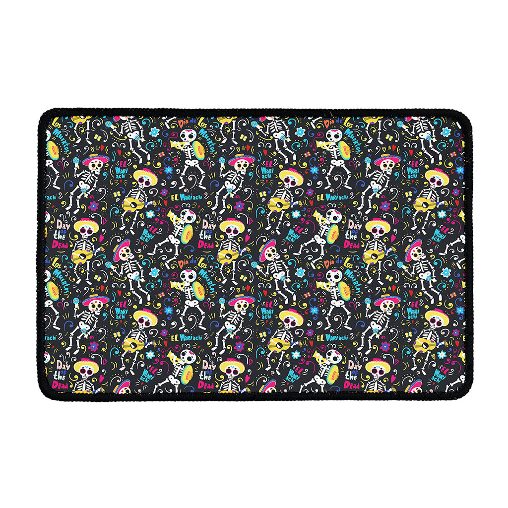 Day Of The Dead Mariachi Skeletons Print Kitchen Mat