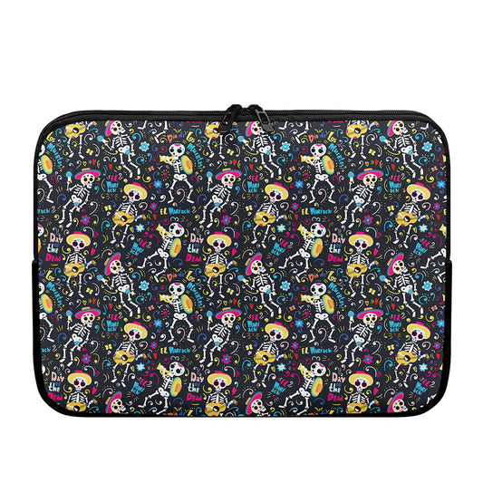 Day Of The Dead Mariachi Skeletons Print Laptop Sleeve