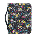 Day Of The Dead Mariachi Skeletons Print Leather Bible Cover