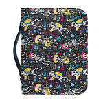 Day Of The Dead Mariachi Skeletons Print Leather Bible Cover