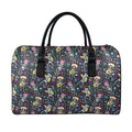 Day Of The Dead Mariachi Skeletons Print Leather Duffel Bag