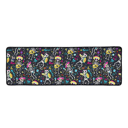 Day Of The Dead Mariachi Skeletons Print Long Kitchen Mat