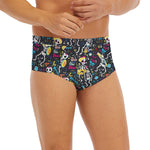 Day Of The Dead Mariachi Skeletons Print Men's Briefs