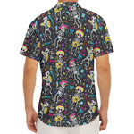 Day Of The Dead Mariachi Skeletons Print Men's Deep V-Neck Shirt