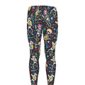 Day Of The Dead Mariachi Skeletons Print Men's Leggings