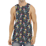 Day Of The Dead Mariachi Skeletons Print Men's Muscle Tank Top