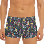 Day Of The Dead Mariachi Skeletons Print Men's Short Boxer Briefs