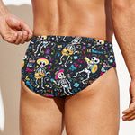 Day Of The Dead Mariachi Skeletons Print Men's Swim Briefs