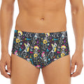 Day Of The Dead Mariachi Skeletons Print Men's Triangle Swim Briefs