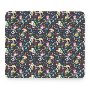 Day Of The Dead Mariachi Skeletons Print Mouse Pad