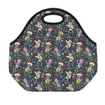 Day Of The Dead Mariachi Skeletons Print Neoprene Lunch Bag