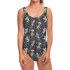 Day Of The Dead Mariachi Skeletons Print One Piece Swimsuit