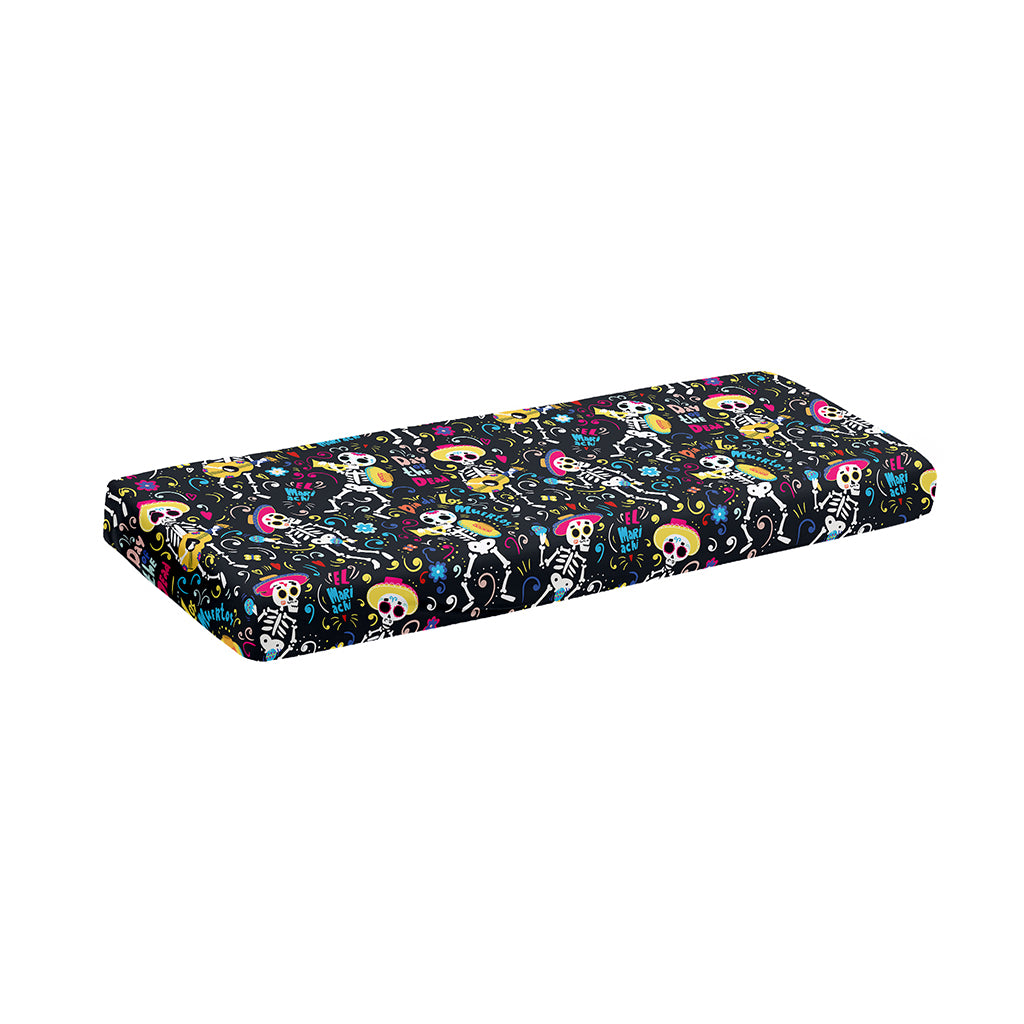 Day Of The Dead Mariachi Skeletons Print Piano Keyboard Cover