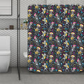 Day Of The Dead Mariachi Skeletons Print Polyester Shower Curtain