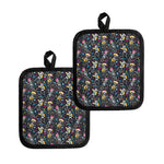 Day Of The Dead Mariachi Skeletons Print Pot Holders