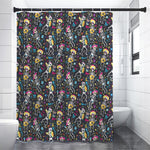 Day Of The Dead Mariachi Skeletons Print Premium Shower Curtain