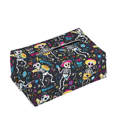 Day Of The Dead Mariachi Skeletons Print Rectangle Tissue Box Cover