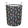 Day Of The Dead Mariachi Skeletons Print Round Laundry Basket